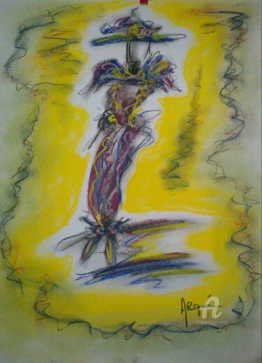 Peinture intitulée "ESSENCIA" par Arqué, Œuvre d'art originale, Pastel