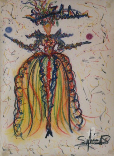 Peinture intitulée "LA JOIE DE VIVRE" par Arqué, Œuvre d'art originale, Pastel