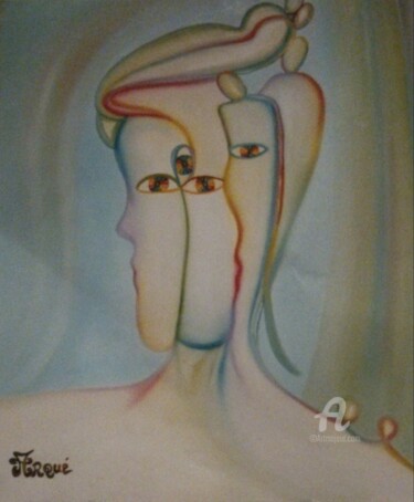 Painting titled "POLIFACETIQUE" by Arqué, Original Artwork, Oil