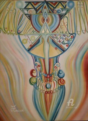 Peinture intitulée "LA SUPRA-CONSCIENCE" par Arqué, Œuvre d'art originale, Huile