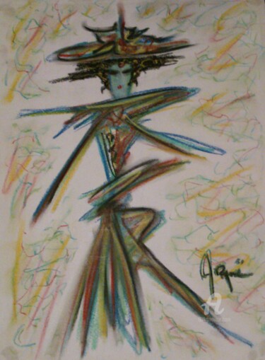 Dessin intitulée "AQUILA" par Arqué, Œuvre d'art originale, Pastel