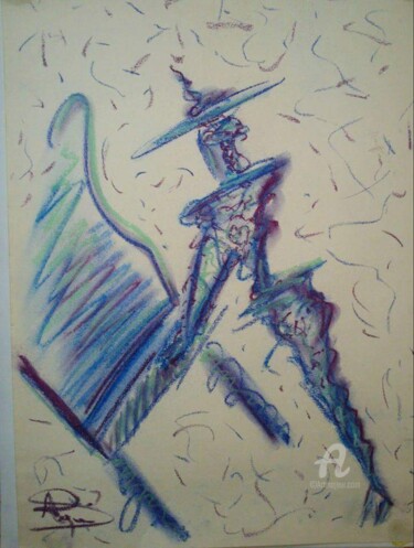 Drawing titled "LE PIANISTE " TE CO…" by Arqué, Original Artwork, Pastel