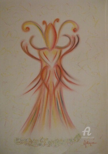 Drawing titled "LUTINE" by Arqué, Original Artwork, Pastel