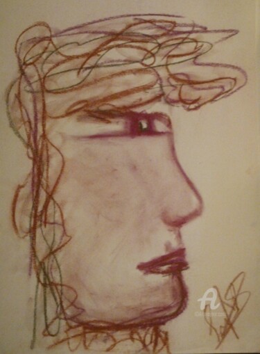 Drawing titled "VIRTIUS" by Arqué, Original Artwork, Pastel