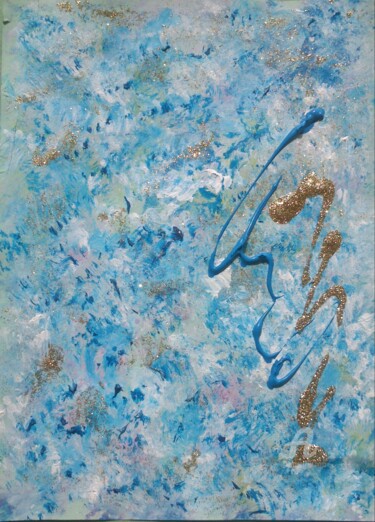 Peinture intitulée "BLEU TIME" par Arqué, Œuvre d'art originale, Acrylique