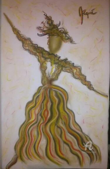 Dessin intitulée "ENCHANTED'" par Arqué, Œuvre d'art originale, Pastel