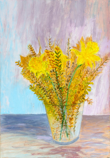 Painting titled "Spring bouquet (Bou…" by Ninel Fedenko, Original Artwork, Oil