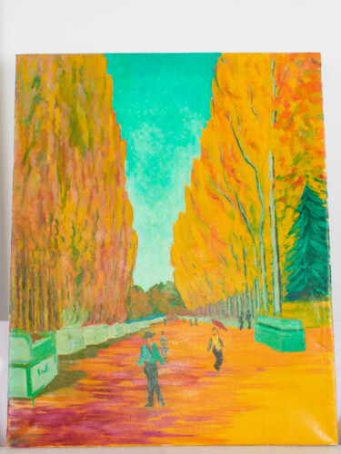 Malerei mit dem Titel "Autumn by Vincent v…" von Ninel Fedenko, Original-Kunstwerk, Öl