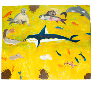 Pintura intitulada "Fish kingdom" por Ninel Fedenko, Obras de arte originais, Óleo