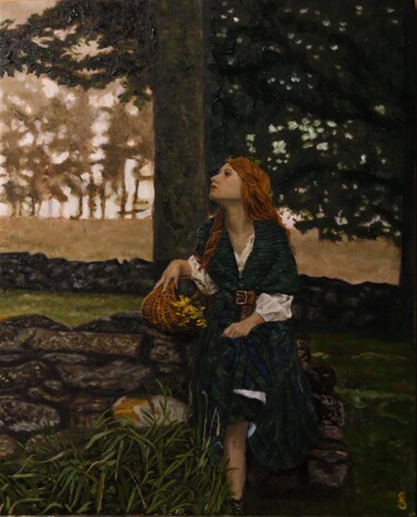 Schilderij getiteld "Scottish Lass" door Ninfa Fluida Gallery, Origineel Kunstwerk, Olie