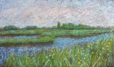 Landscape Картина под названием "Landscape" - Nino Gudadze, Подлинное произведение искусства, Пастель
