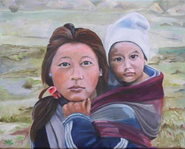 Pintura intitulada "Mães do Mundo IV" por Faithartes, Obras de arte originais