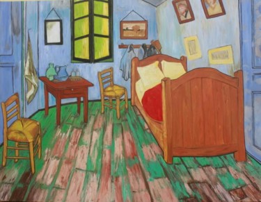 Pintura intitulada "Adapação ao quarto…" por Faithartes, Obras de arte originais, Óleo