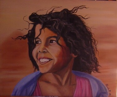 Peinture intitulée "Sourire d'Egypte" par Nicole Plisson, Œuvre d'art originale, Huile