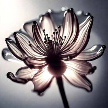 Digital Arts titled "Glassflower No. 4" by Ninn, Original Artwork, AI generated image