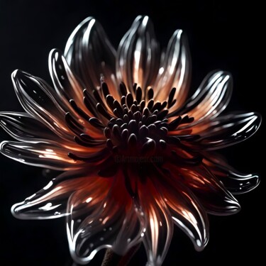 Digitale Kunst mit dem Titel "Glassflower No. 5" von Ninn, Original-Kunstwerk, KI-generiertes Bild