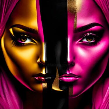 Digital Arts με τίτλο "Pink Power No.3" από Ninn, Αυθεντικά έργα τέχνης, Εικόνα που δημιουργήθηκε με AI