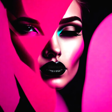 Arte digitale intitolato "Pink Power No.8" da Ninn, Opera d'arte originale, Immagine generata dall'IA