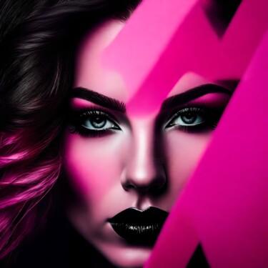 「Pink Power No.9」というタイトルのデジタルアーツ Ninnによって, オリジナルのアートワーク, AI生成画像