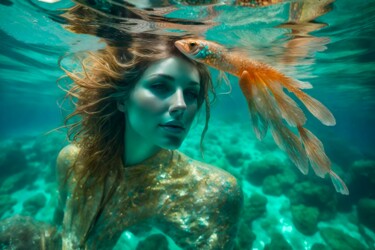 Digitale Kunst mit dem Titel "Mermaid No.1" von Ninn, Original-Kunstwerk, KI-generiertes Bild
