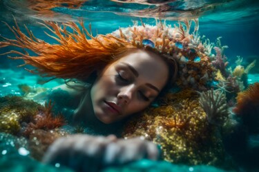 Digitale Kunst mit dem Titel "Mermaid No.2" von Ninn, Original-Kunstwerk, KI-generiertes Bild