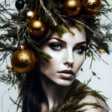 Digital Arts titled "Christmas Vibes No.2" by Ninn, Original Artwork, AI generated image