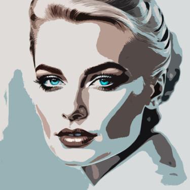 "Grace Kelly No.4" başlıklı Dijital Sanat Ninn tarafından, Orijinal sanat, AI tarafından oluşturulan görüntü