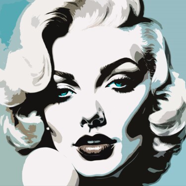 Digitale Kunst getiteld "Marilyn Monroe No.1" door Ninn, Origineel Kunstwerk, AI gegenereerde afbeelding