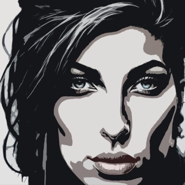 Digital Arts titled "Amy Winehouse No.8" by Ninn, Original Artwork, AI generated image
