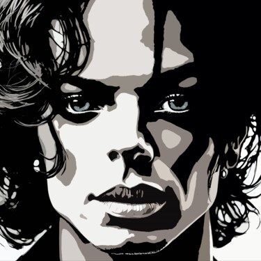 Digitale Kunst getiteld "Michael Jackson No.1" door Ninn, Origineel Kunstwerk, AI gegenereerde afbeelding
