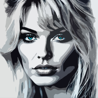 Digitale Kunst mit dem Titel "Brigitte Bardot No.3" von Ninn, Original-Kunstwerk, KI-generiertes Bild
