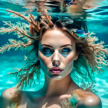 Digitale Kunst mit dem Titel "Mermaid No.13" von Ninn, Original-Kunstwerk, KI-generiertes Bild