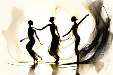 Digital Arts με τίτλο "Fluid Dance No.1" από Ninn, Αυθεντικά έργα τέχνης, Εικόνα που δημιουργήθηκε με AI