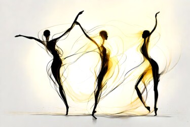 Arts numériques intitulée "Fluid Dance No.2" par Ninn, Œuvre d'art originale, Image générée par l'IA