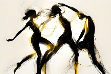 Digital Arts με τίτλο "Fluid Dance No.4" από Ninn, Αυθεντικά έργα τέχνης, Εικόνα που δημιουργήθηκε με AI