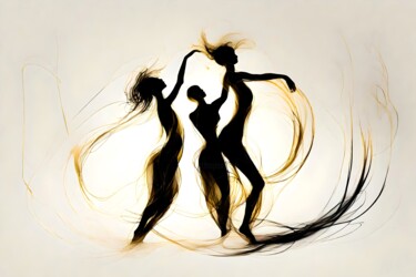 Digitale Kunst mit dem Titel "Fluid Dance No.5" von Ninn, Original-Kunstwerk, KI-generiertes Bild