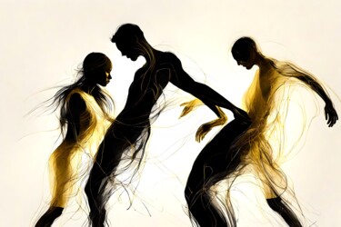Arts numériques intitulée "Fluid Dance No.7" par Ninn, Œuvre d'art originale, Image générée par l'IA