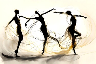 Digital Arts με τίτλο "Fluid Dance No.8" από Ninn, Αυθεντικά έργα τέχνης, Εικόνα που δημιουργήθηκε με AI