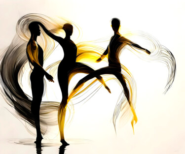 Digitale Kunst mit dem Titel "Fluid Dance No.9" von Ninn, Original-Kunstwerk, KI-generiertes Bild