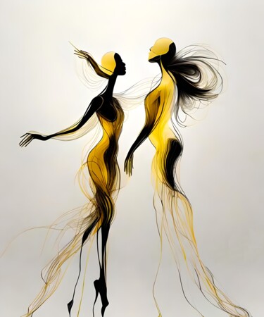 Arts numériques intitulée "Fluid Dance No.11" par Ninn, Œuvre d'art originale, Image générée par l'IA