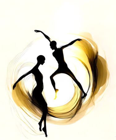 数字艺术 标题为“Fluid Dance No.14” 由Ninn, 原创艺术品, AI生成的图像