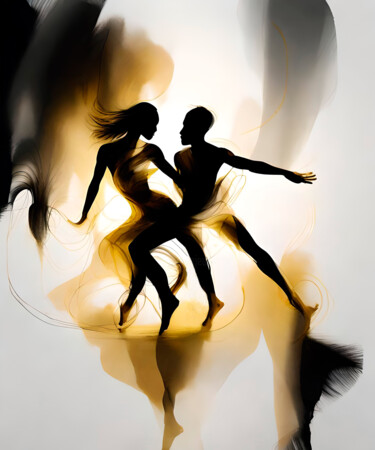 Arte digital titulada "Fluid Dance No.15" por Ninn, Obra de arte original, Imagen generada por IA