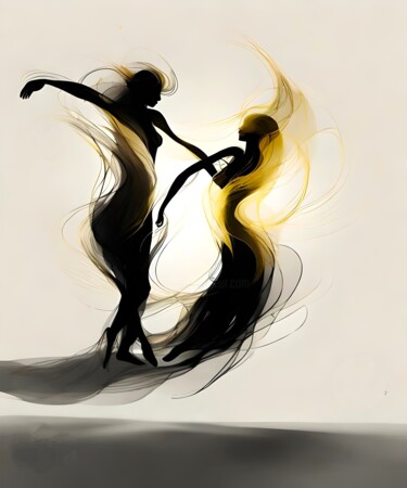 Arte digital titulada "Fluid Dance No.16" por Ninn, Obra de arte original, Imagen generada por IA