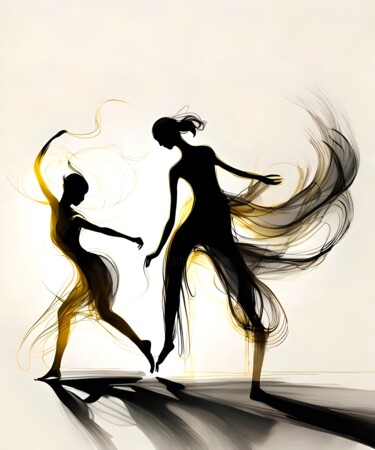 Arts numériques intitulée "Fluid Dance No.19" par Ninn, Œuvre d'art originale, Image générée par l'IA