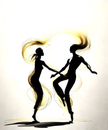 数字艺术 标题为“Fluid Dance No.20” 由Ninn, 原创艺术品, AI生成的图像