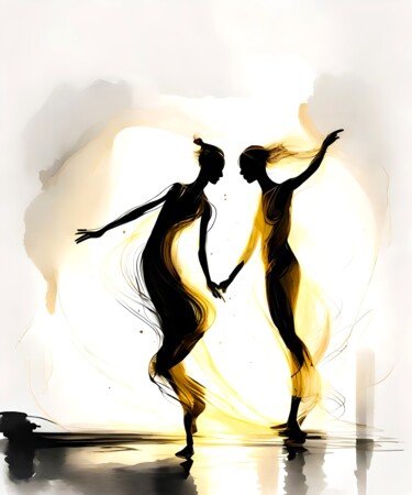 Digital Arts με τίτλο "Fluid Dance No.21" από Ninn, Αυθεντικά έργα τέχνης, Εικόνα που δημιουργήθηκε με AI