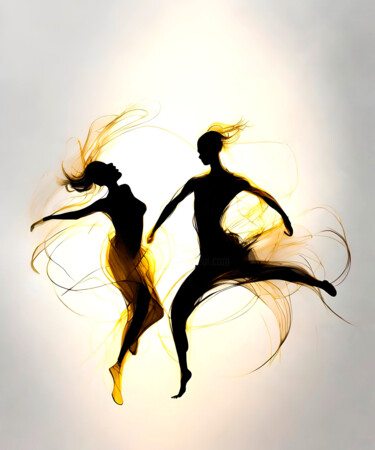 Digitale Kunst mit dem Titel "Fluid Dance No.24" von Ninn, Original-Kunstwerk, KI-generiertes Bild