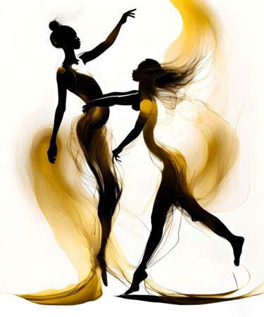 数字艺术 标题为“Fluid Dance No.25” 由Ninn, 原创艺术品, AI生成的图像