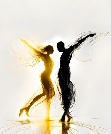 Artes digitais intitulada "Fluid Dance No.26" por Ninn, Obras de arte originais, Imagem gerada por IA