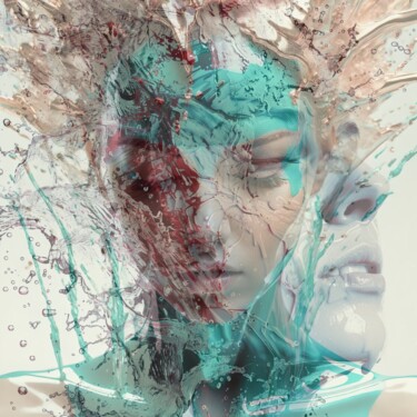 Digitale Kunst mit dem Titel "Souls United- Heada…" von Ninn, Original-Kunstwerk, Digitale Collage